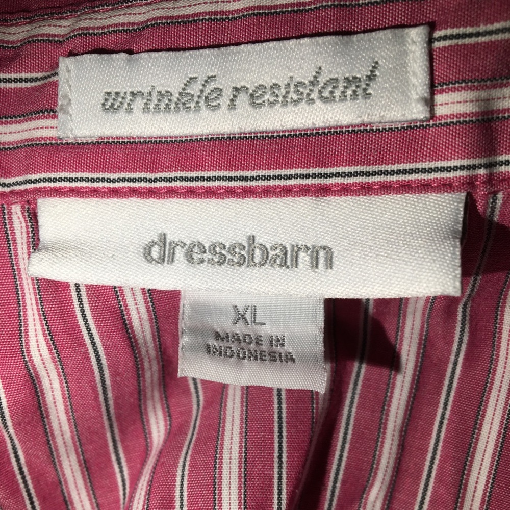 dressbarn Striped Button Down Blouse Flannel Size XL Extra Large - Picture 3 of 3